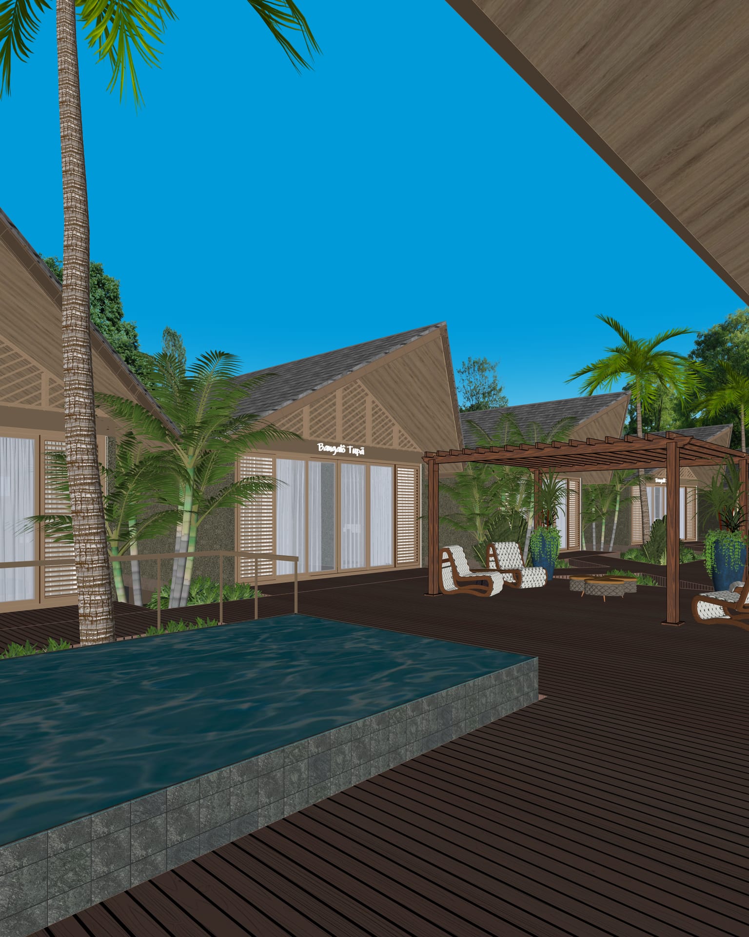 A mesma cena crua no SketchUp